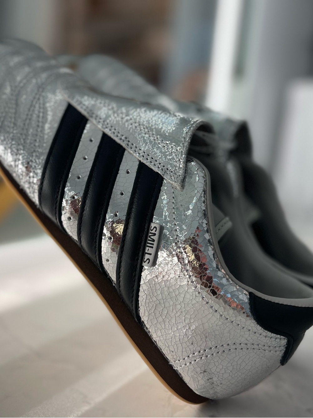 Silver Metallic & Black Women's Casual Sneaker